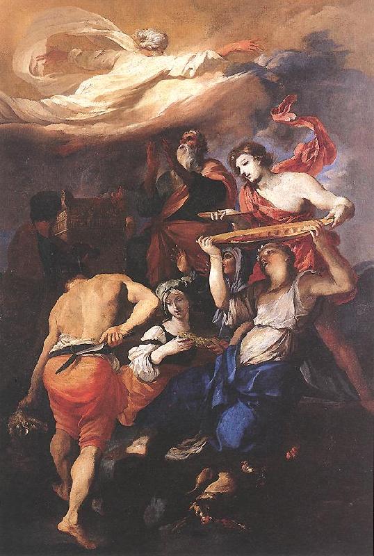 PUGET, Pierre The Sacrifice of Noah f France oil painting art